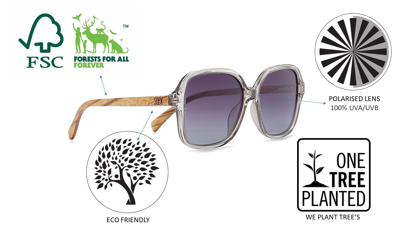 NOMAD Rosewood frame with Black polarised lens