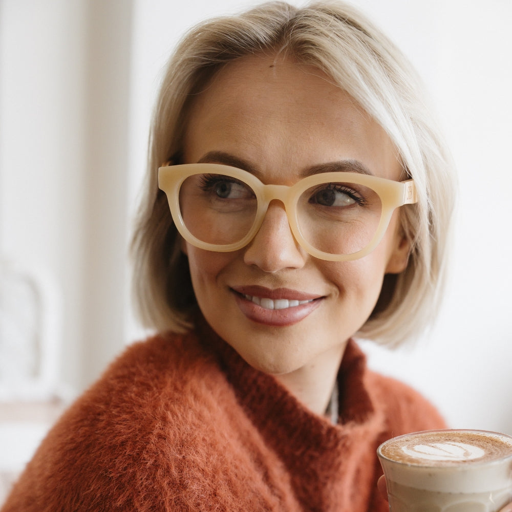 ALIVE CREAM l Wooden Magnifying Reader - Soek Fashion Eyewear Australia
