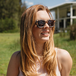 QUEST ROCKY TORT l Sunglasses l Polarised Lens l Walnut Arms - Soek Fashion Eyewear Australia