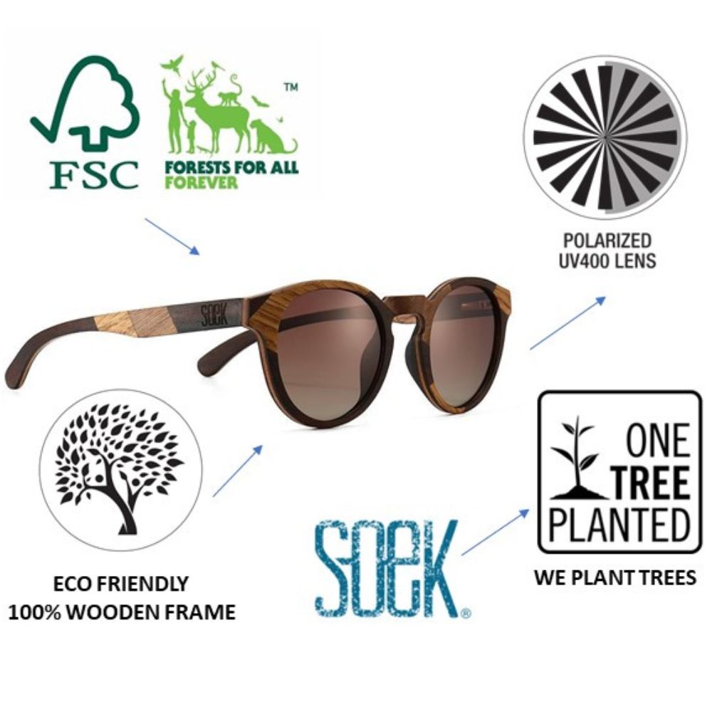 WANDERER Oak wooden Frame l  Polarised Lens - Soek Fashion Eyewear Australia