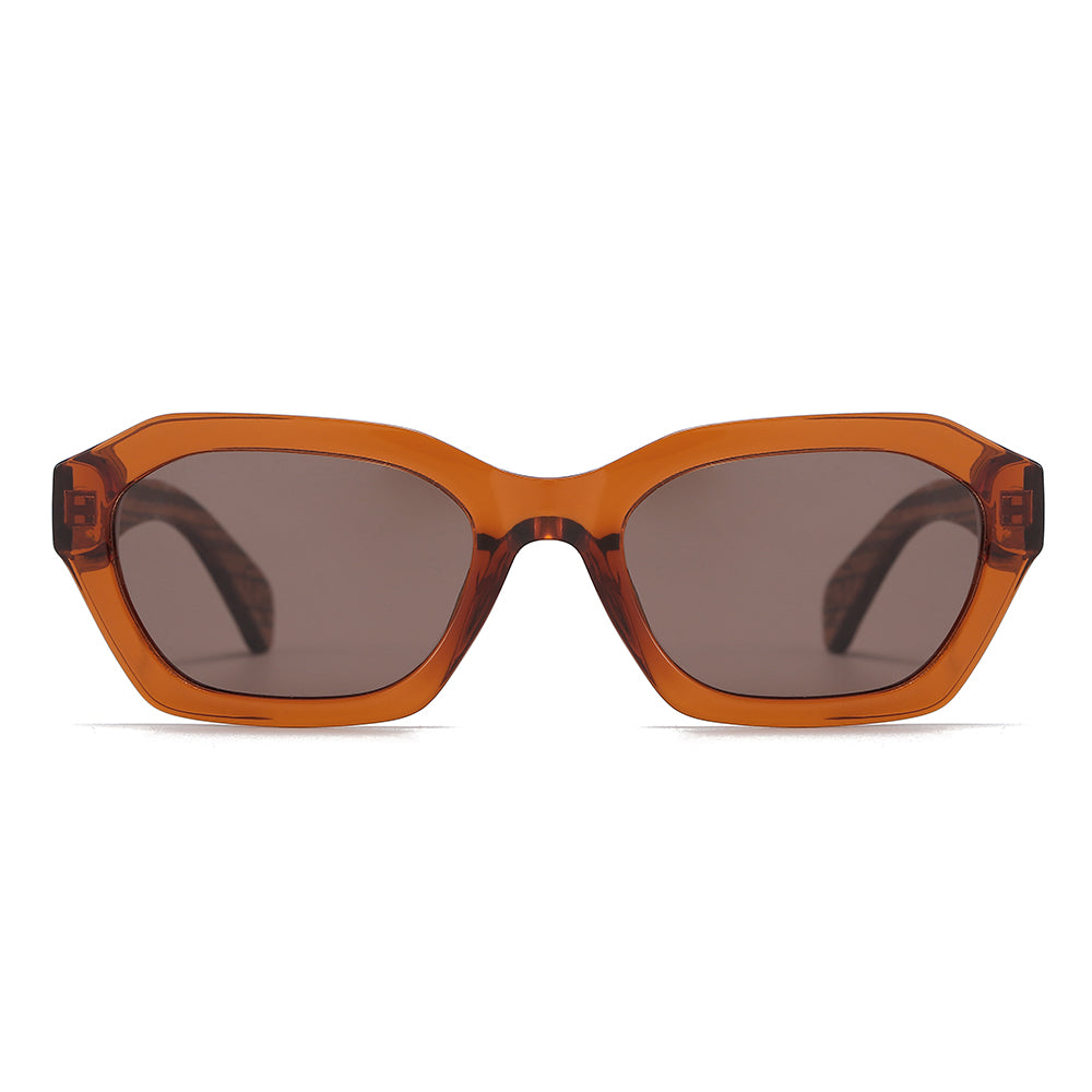 STRAY Coffee Bean l Sunglasses l Brown Lens l Walnut Wood Arms - Soek Fashion Eyewear Australia