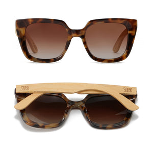 *NEW* SOLUNA MOCHA TORT l Sunglasses l Brown Polarised Lens l Walnut Maple Arm - Soek Fashion Eyewear Australia