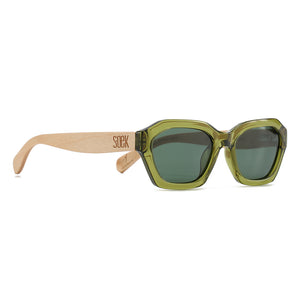 STRAY Moss l Sunglasses l Khaki Lens l White Maple Arms - Soek Fashion Eyewear Australia