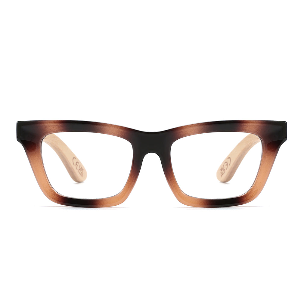 SYDNEY COASTAL CARAMEL l Wooden Magnifying Reader - Soek Fashion Eyewear Australia