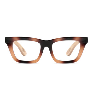 SYDNEY COASTAL CARAMEL l Wooden Magnifying Reader - Soek Fashion Eyewear Australia