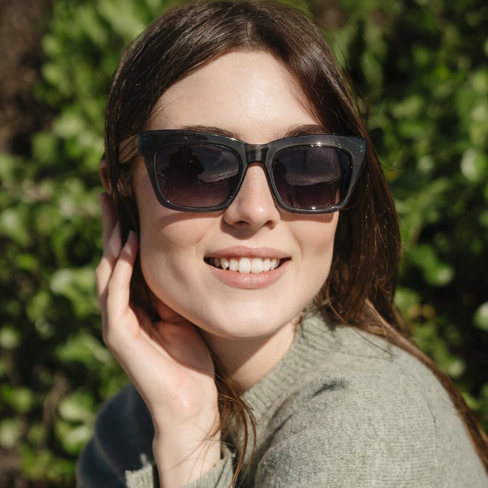 MORGAN INDIGO l Grey Lens l Walnut Arms - Soek Fashion Eyewear Australia