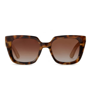 *NEW* SOLUNA MOCHA TORT l Sunglasses l Brown Polarised Lens l Walnut Maple Arm - Soek Fashion Eyewear Australia