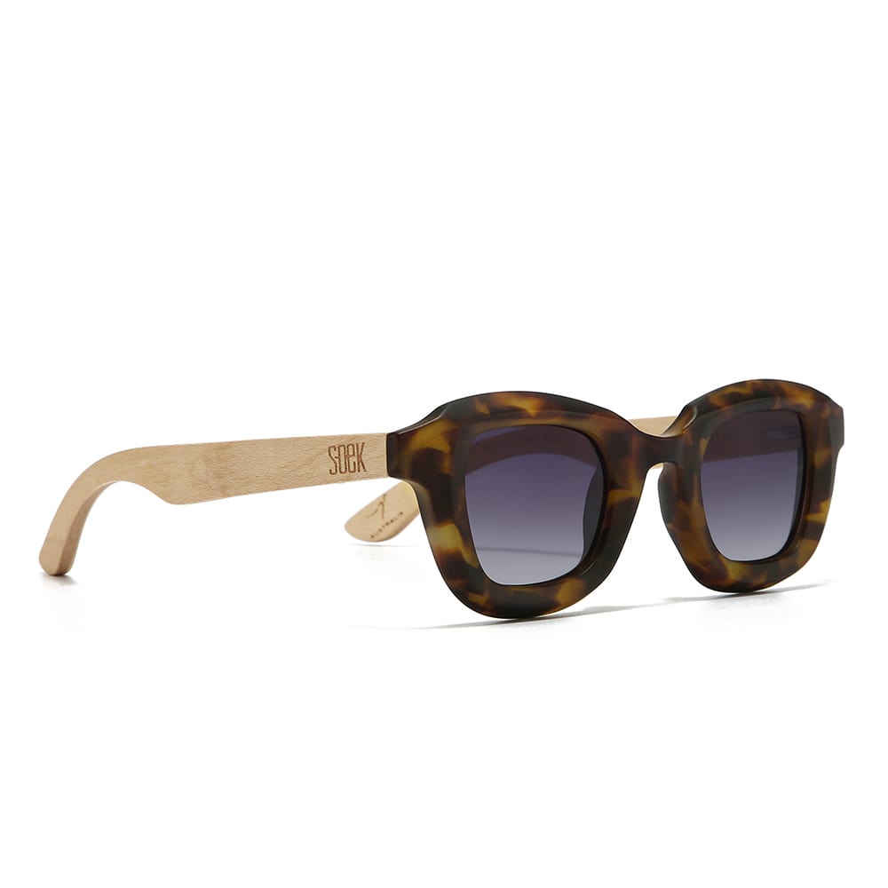 QUEST ROCKY TORT l Sunglasses l Polarised Lens l Walnut Arms - Soek Fashion Eyewear Australia