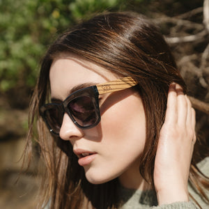 MORGAN INDIGO l Grey Lens l Walnut Arms - Soek Fashion Eyewear Australia