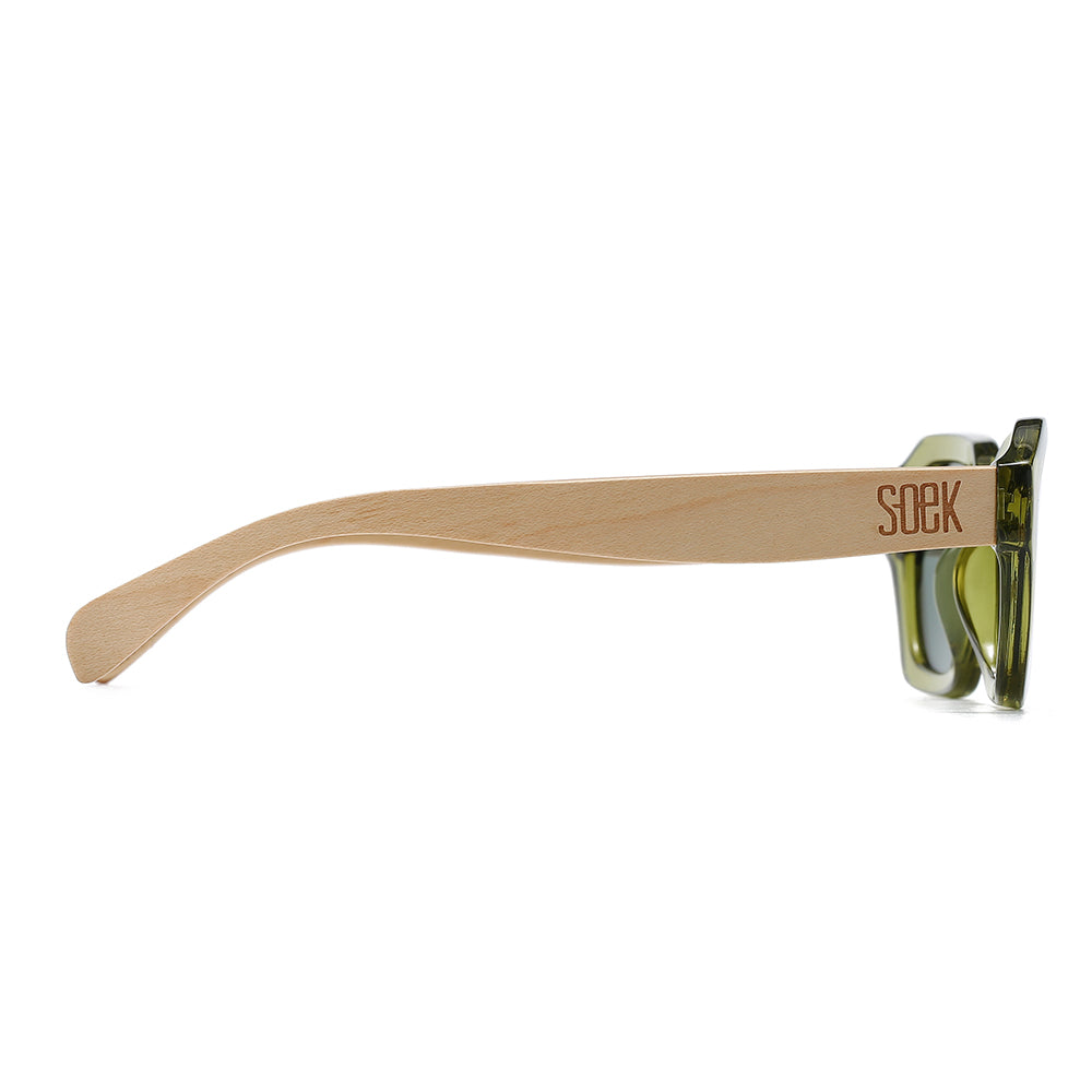 STRAY Moss l Sunglasses l Khaki Lens l White Maple Arms - Soek Fashion Eyewear Australia