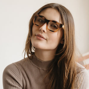 SYDNEY COASTAL CARAMEL l Wooden Magnifying Reader - Soek Fashion Eyewear Australia