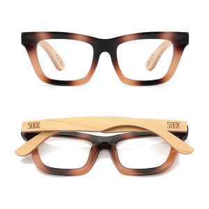 SYDNEY COASTAL CARAMEL l Wooden Magnifying Reader - Soek Fashion Eyewear Australia