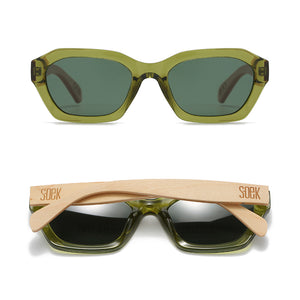 STRAY Moss l Sunglasses l Khaki Lens l White Maple Arms - Soek Fashion Eyewear Australia