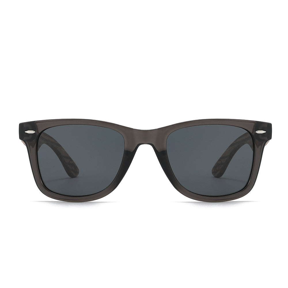 BALMORAL I Black Polarised Lens l Walnut Arms - Soek Fashion Eyewear Australia