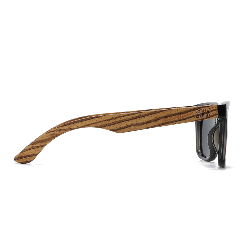 BALMORAL I Black Polarised Lens l Walnut Arms - Soek Fashion Eyewear Australia