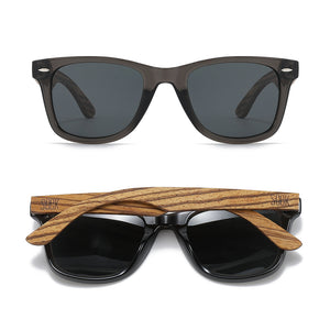 BALMORAL I Black Polarised Lens l Walnut Arms - Soek Fashion Eyewear Australia