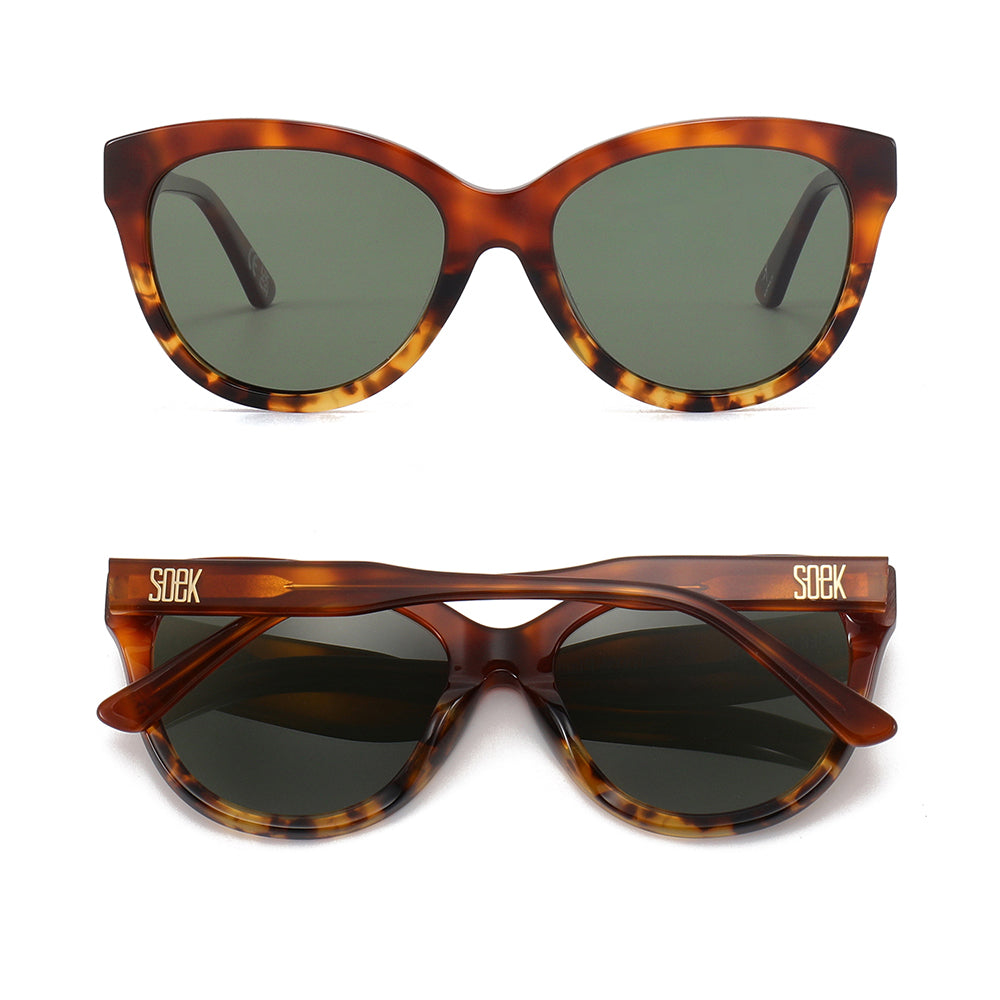 *NEW* LOVER TORT DUO - Bio Acetate Tortoise Frame l Brown Polarised Lens - Soek Fashion Eyewear Australia