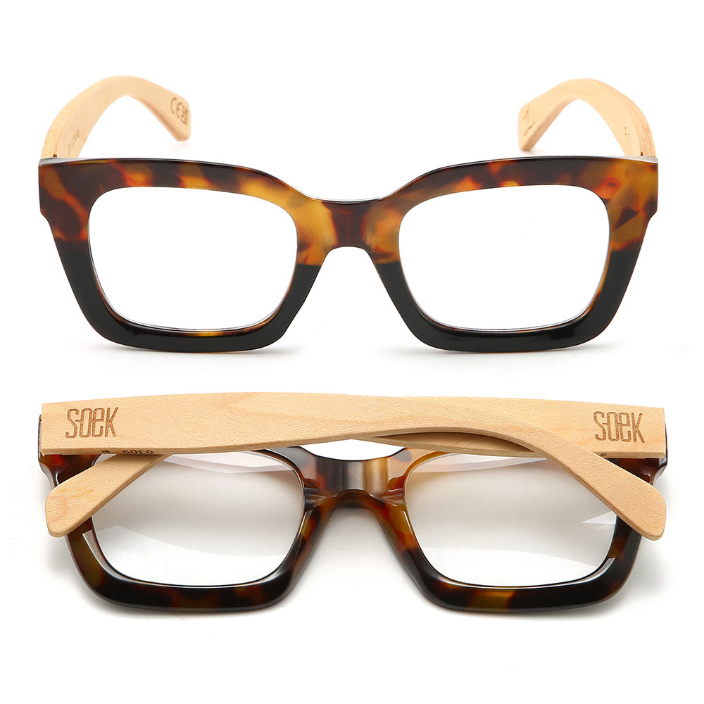 ZAHRA TOFFEE l Wooden Blue Light Magnifying Reader - Soek Fashion Eyewear Australia