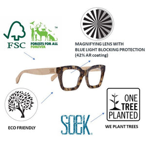 NOOSA l Blue Light Magnifying Reader - Soek Fashion Eyewear Australia