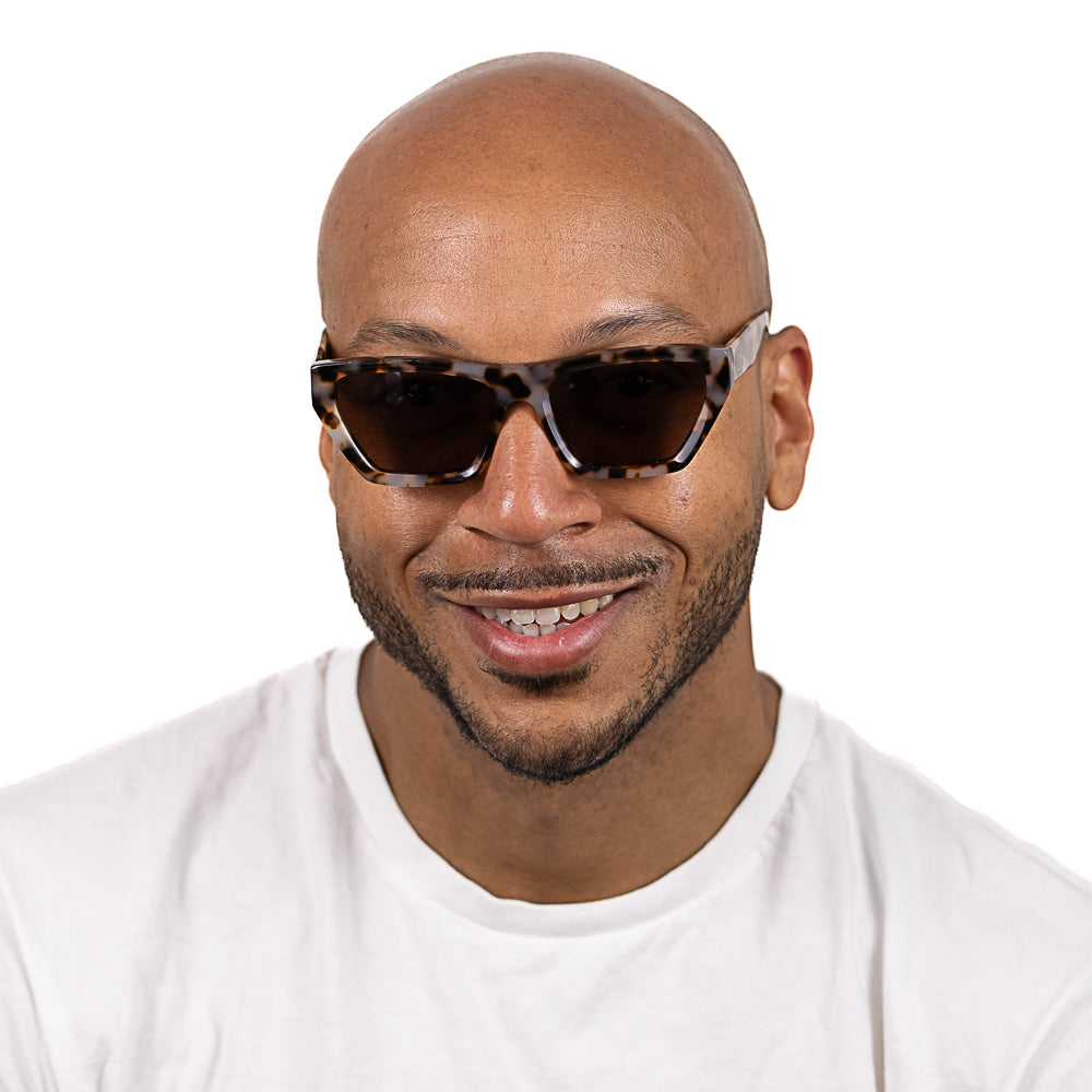 BEYOND SANDSTONE - Plant Based Ivory Tort Frame l Black Polarised Lens - Soek Fashion Eyewear Australia