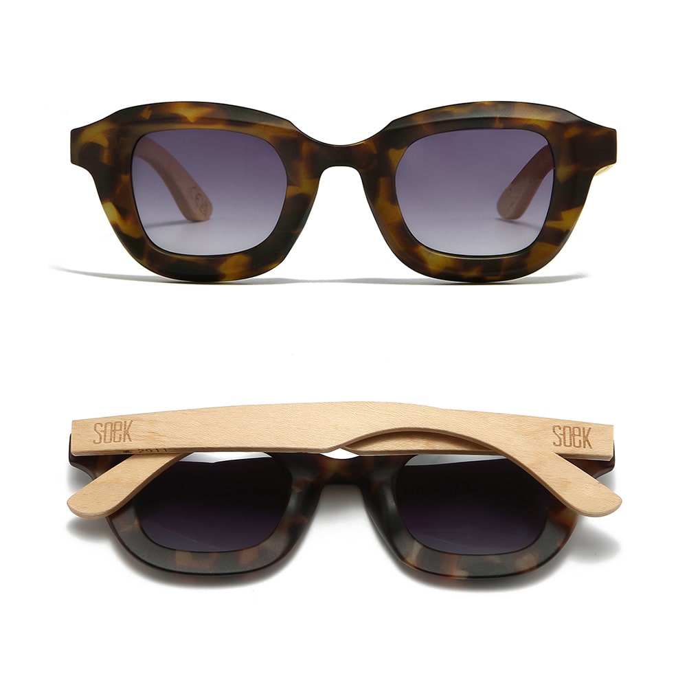 QUEST ROCKY TORT l Sunglasses l Polarised Lens l Walnut Arms - Soek Fashion Eyewear Australia