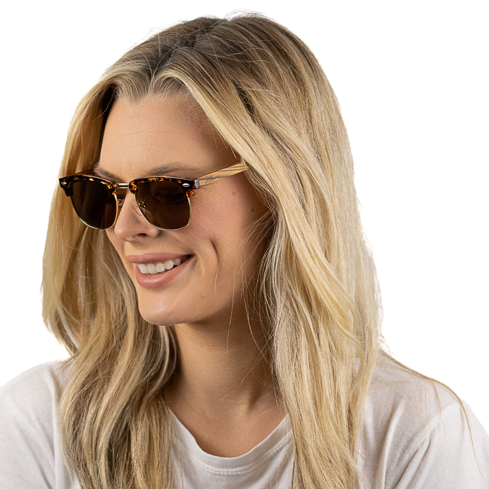 BANJO Brown Polarised Lens l  Walnut Arms - Soek Fashion Eyewear Australia