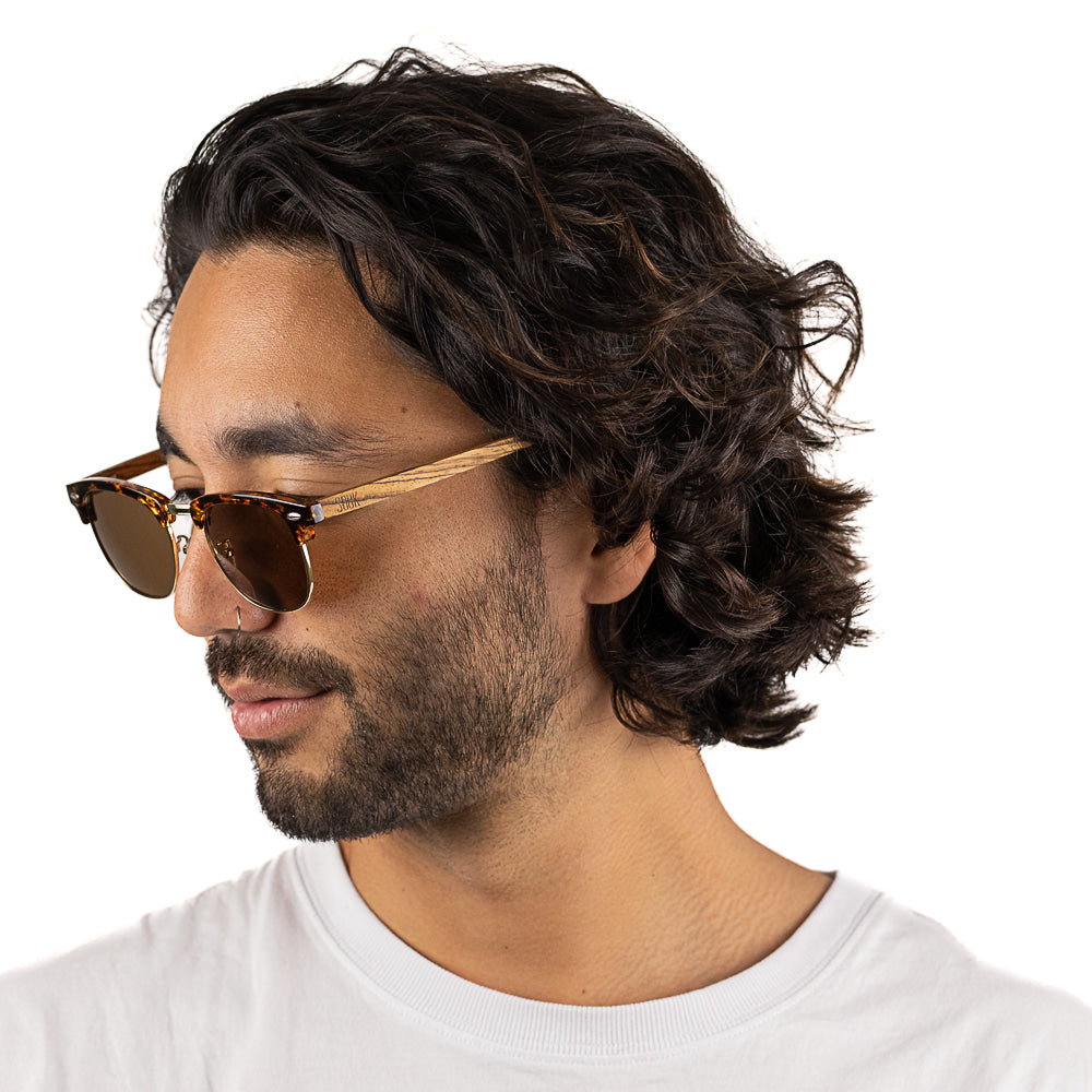 BANJO Brown Polarised Lens l  Walnut Arms - Soek Fashion Eyewear Australia