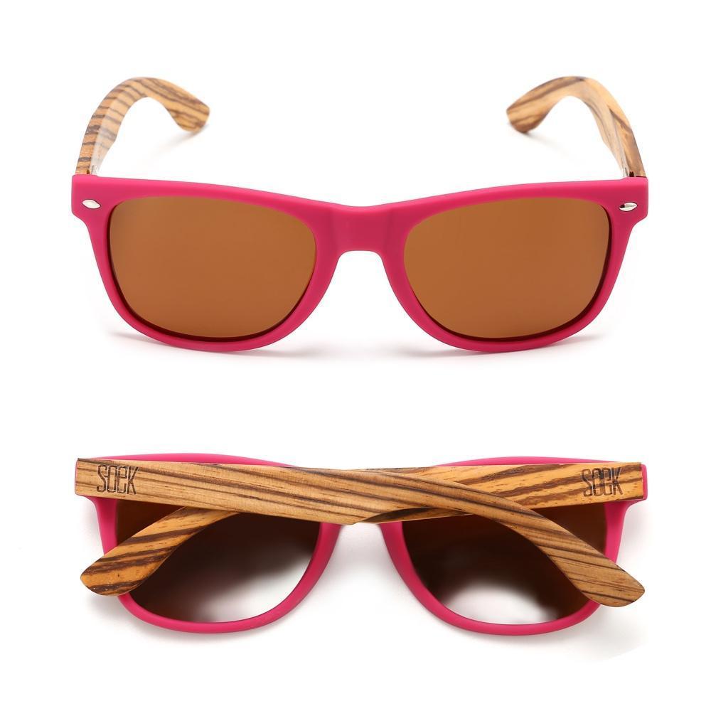 BRIGHTON Wooden Sunglasses l Walnut Wooden Arms - Soek Fashion Eyewear Australia
