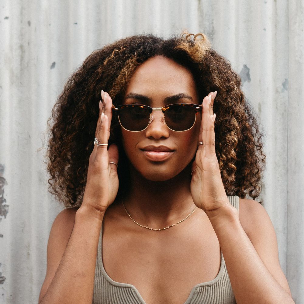 BANJO Brown Polarised Lens l  Walnut Arms - Soek Fashion Eyewear Australia