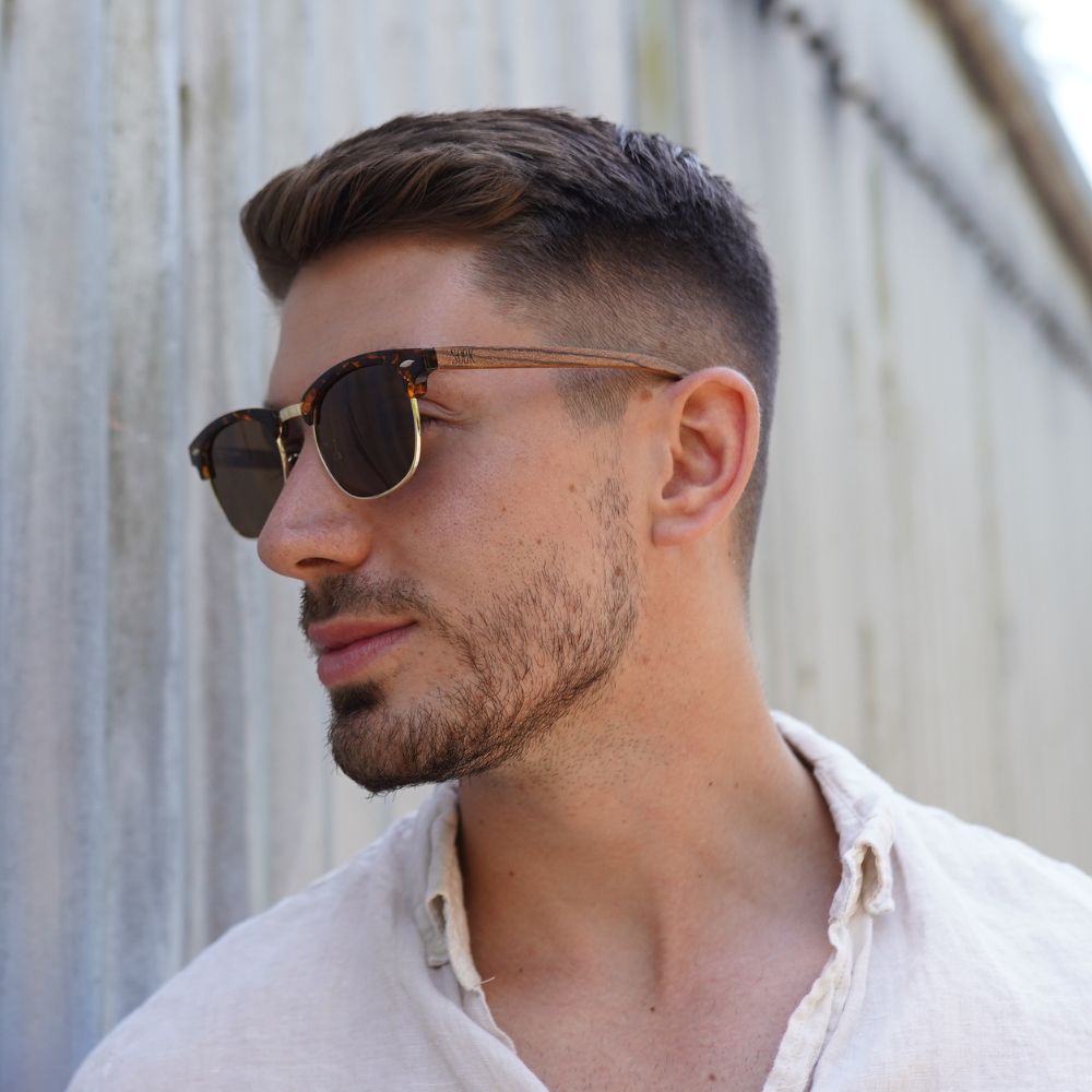 BANJO Brown Polarised Lens l  Walnut Arms - Soek Fashion Eyewear Australia