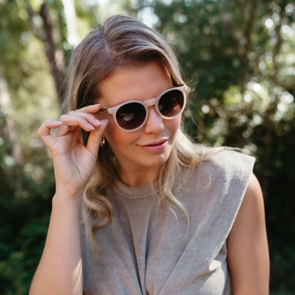 FRASER Brown Polarised Lens l Walnut Arms - Soek Fashion Eyewear Australia